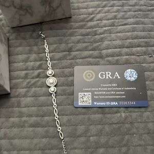 Silver Crystal Station Bracelet - Silver
